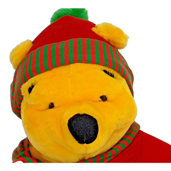 Disney Winnie the Pooh 14” Plush In Winter Hat and Scarf By Mattel Inc - Picture 3 of 8